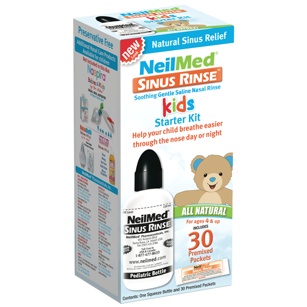 NeilMed儿童洗鼻壶含30包盐