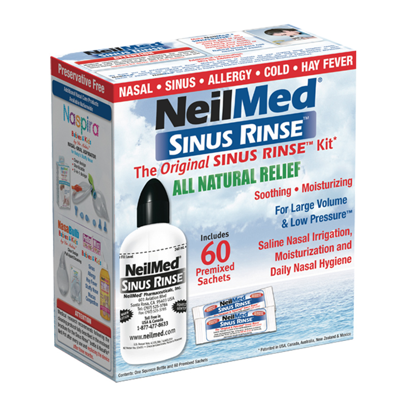 NeilMed洗鼻壶含60包盐